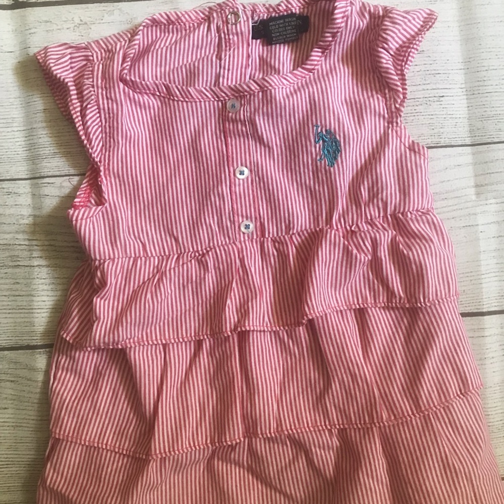U.S. Polo Ralph Lauren toddler red & white striped blouse